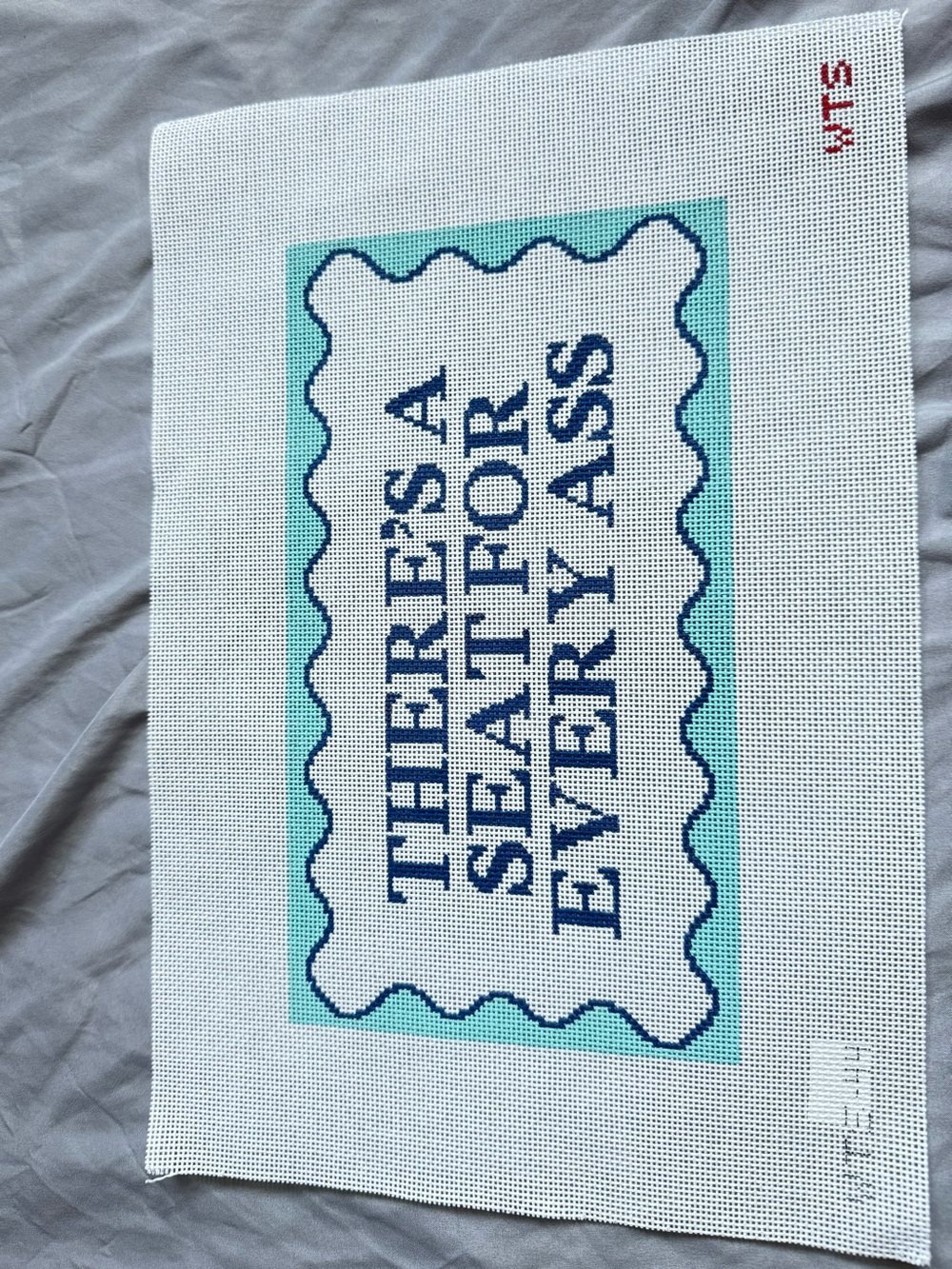What’s the Stitch (There's A Seat For Every asz) Hand Painted Needlepoint Canvas